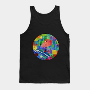 Patchwork Flamingo Tank Top